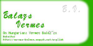 balazs vermes business card